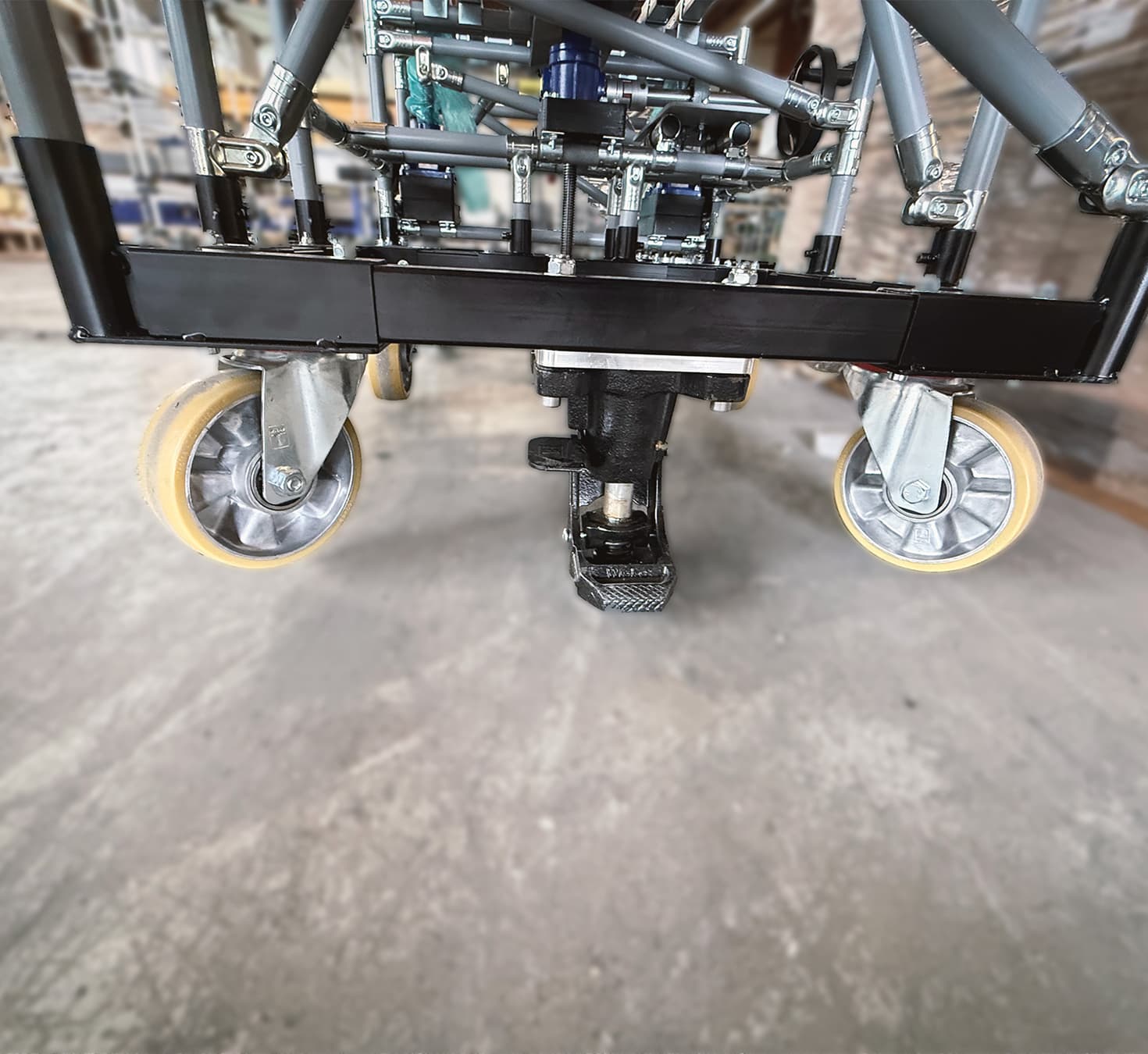 Roues pivotantes du chariot