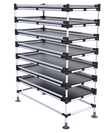 Rayonnage tubulaire modulable