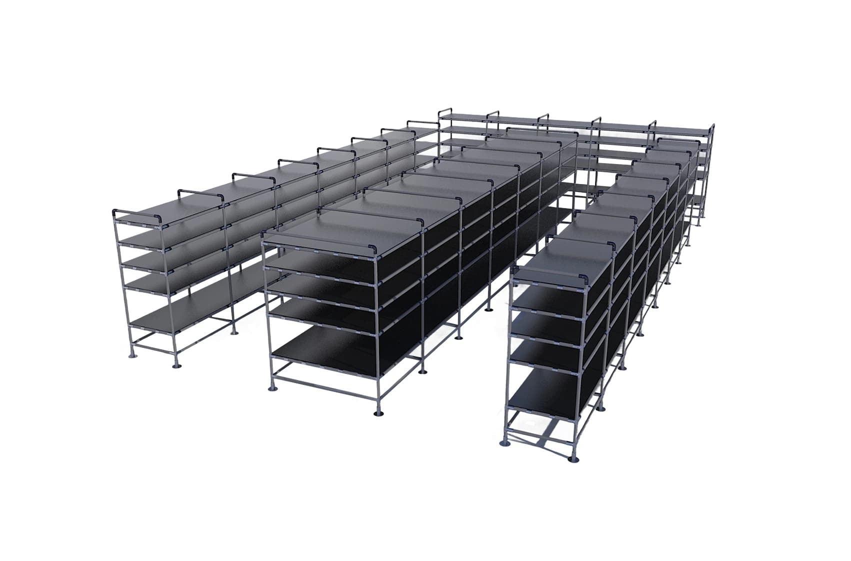 Etagere tubulaire