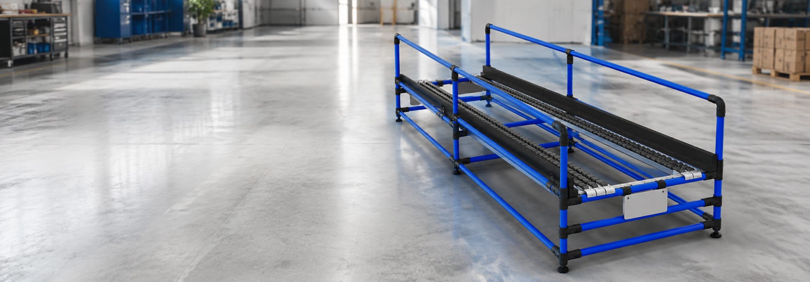 Convoyeur gravitaire industriel Makitlean