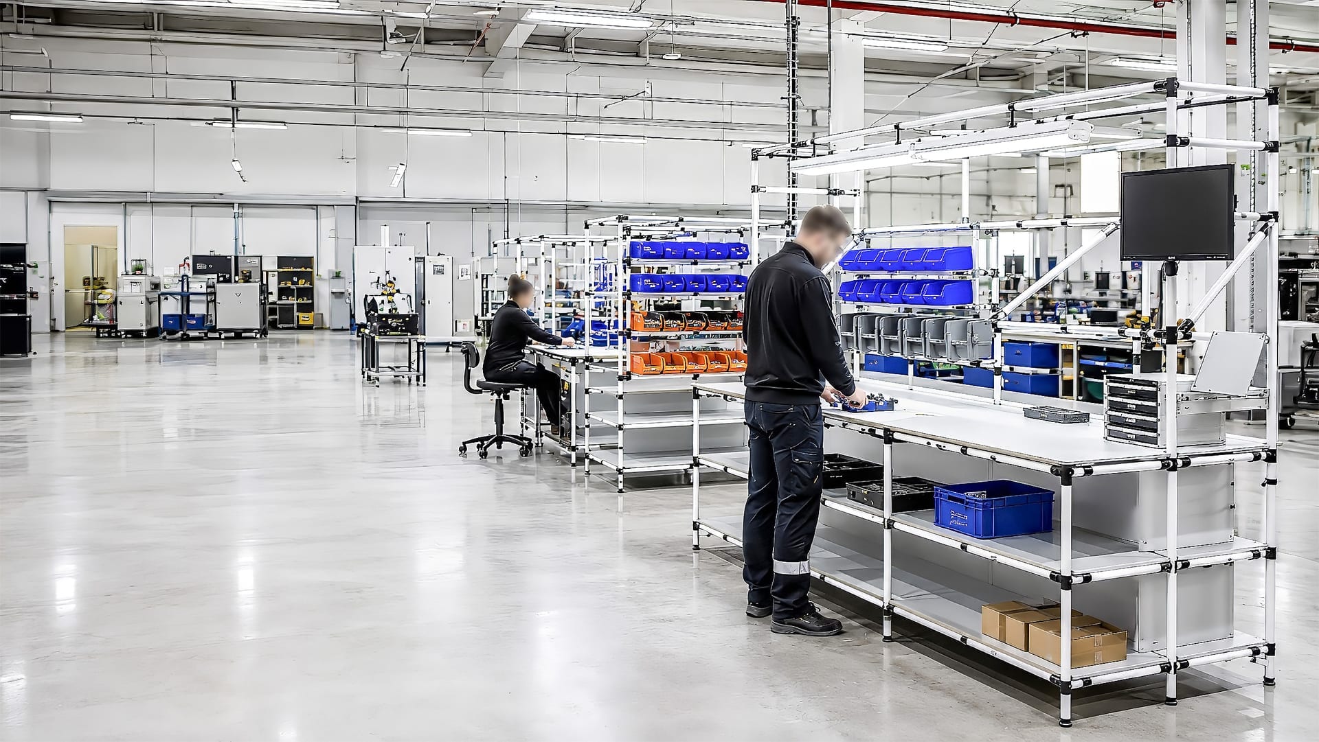 Poste de travail lean Makitlean organisé selon la méthode 5S