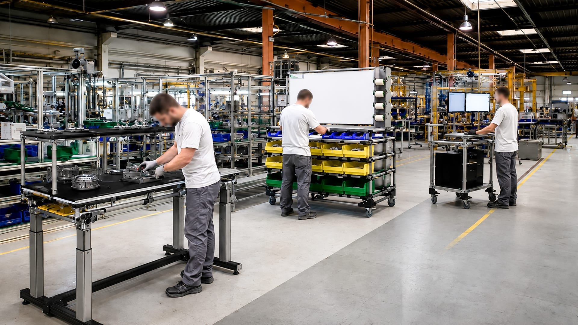 Opérateur sur poste de travail lean Makitlean
